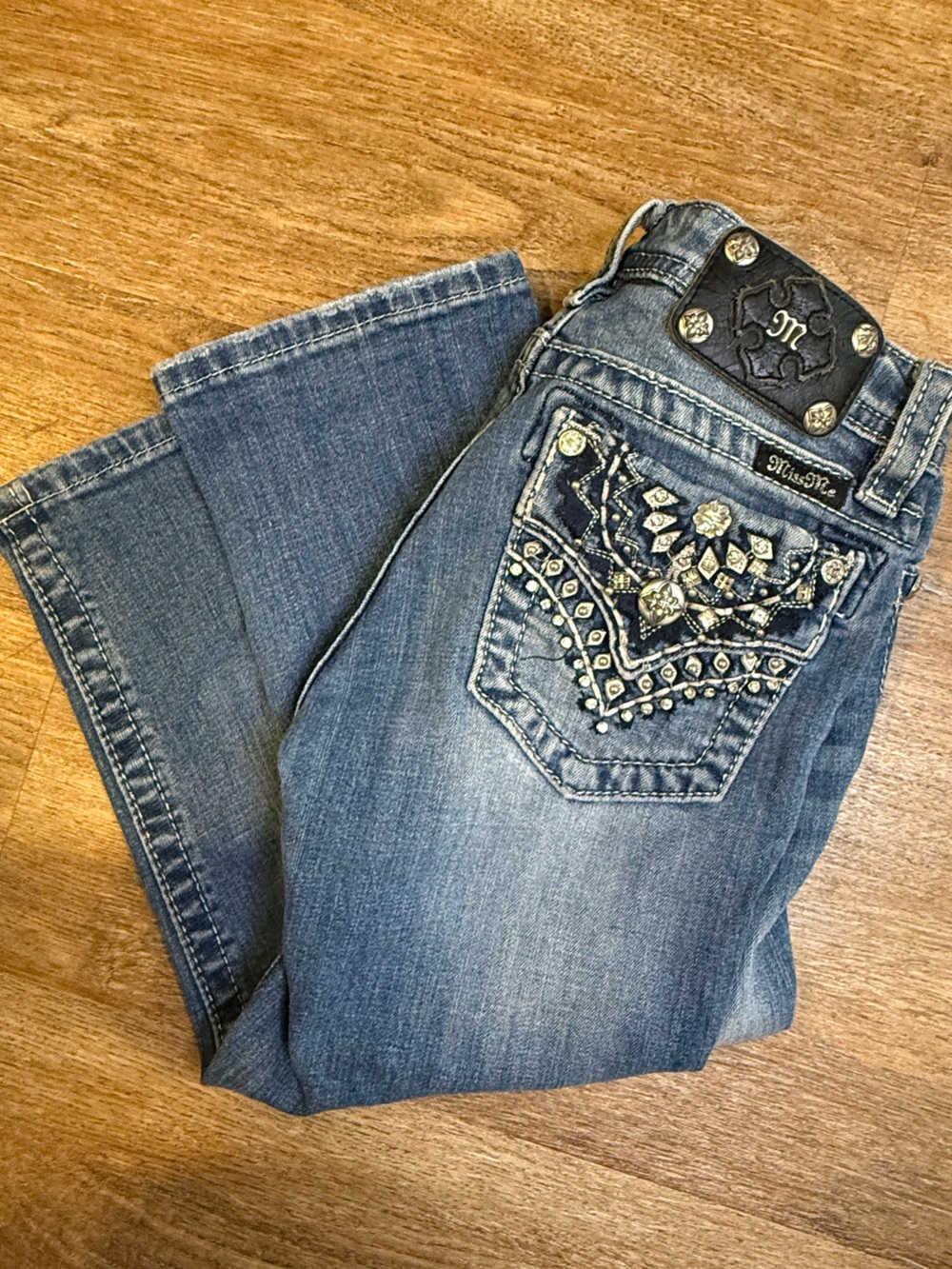 Classic Blue Denim Jeans - Faded Wash - Picture 4 of 4